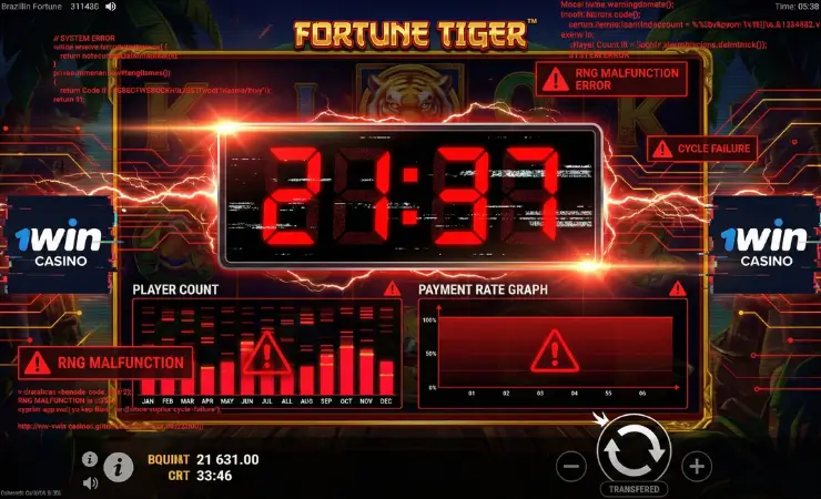 Bug do sistema Fortune Tiger às 21h37