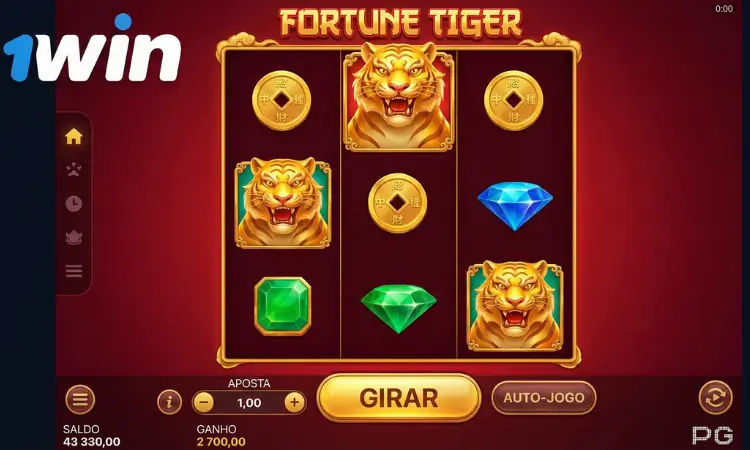 Interface completa do jogo Fortune Tiger