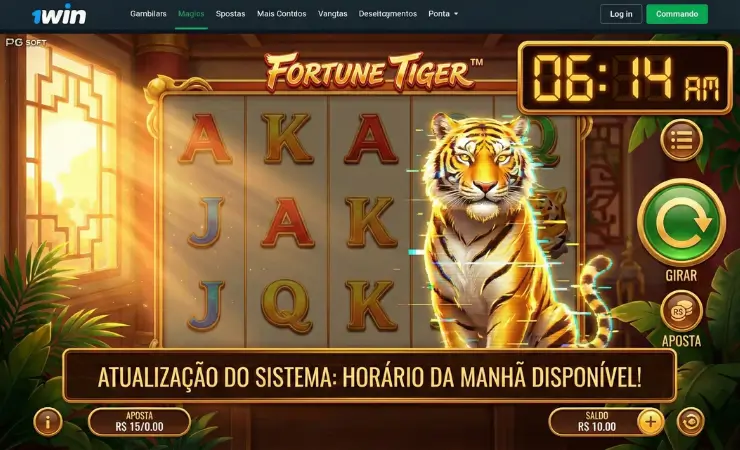 Melhores horários manhã Fortune Tiger