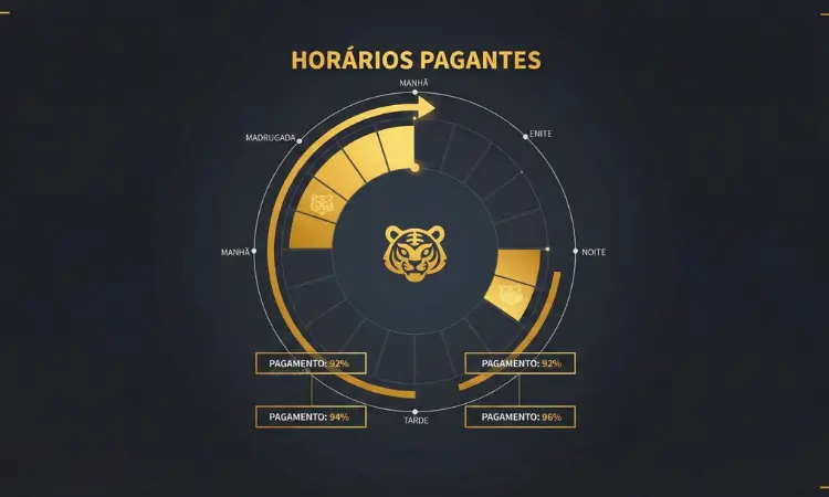 Infográfico com os melhores horários para ganhar no tigrinho