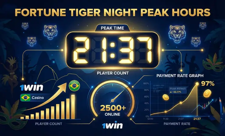 Horário de pico noturno Fortune Tiger 21h37
